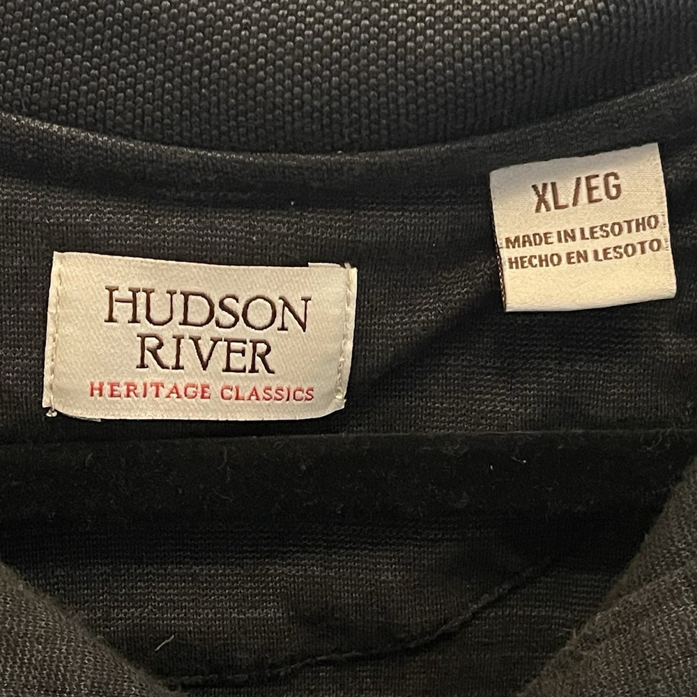 HUDSON RIVER Polo Mens‎ XL Gray Short Sleeve Preppy Career - Picture 3 of 6